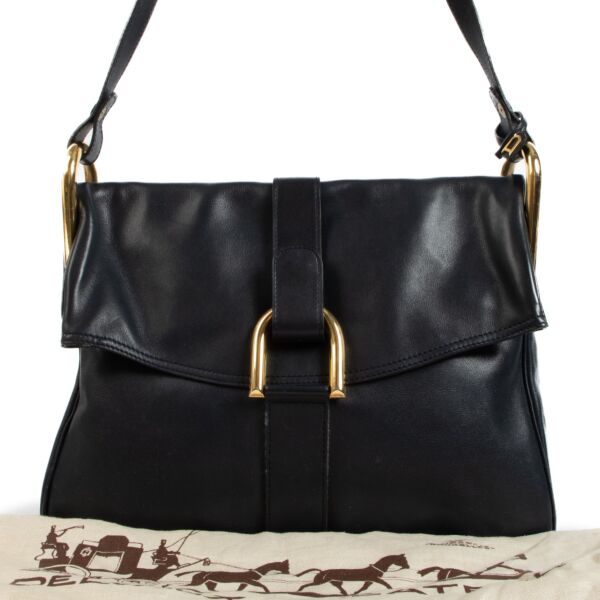 Delvaux Blue Givry Vintage Shoulder Bag