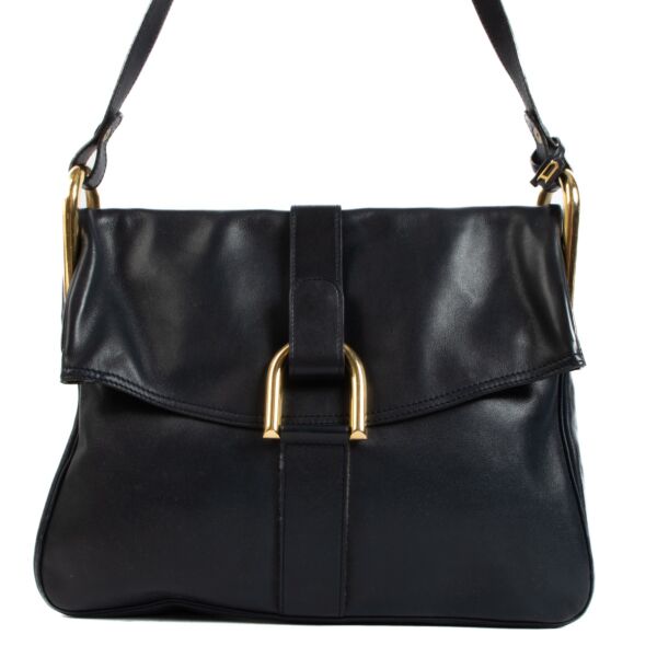 shop 100% authentic second hand Delvaux Blue Givry Vintage Crossbody Bag on Labellov.com