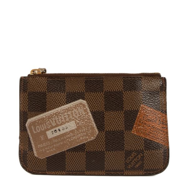 Louis Vuitton Limited Edition Damier Ebene Trunks And Bags Key Pouch