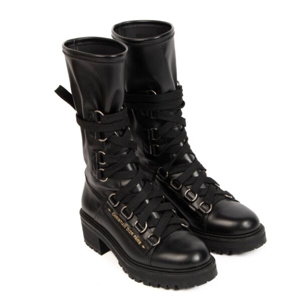 Christian Dior Black D-fight Boots - Size 38.5