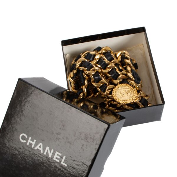 Chanel Vintage Gold Chain Medallion Belt