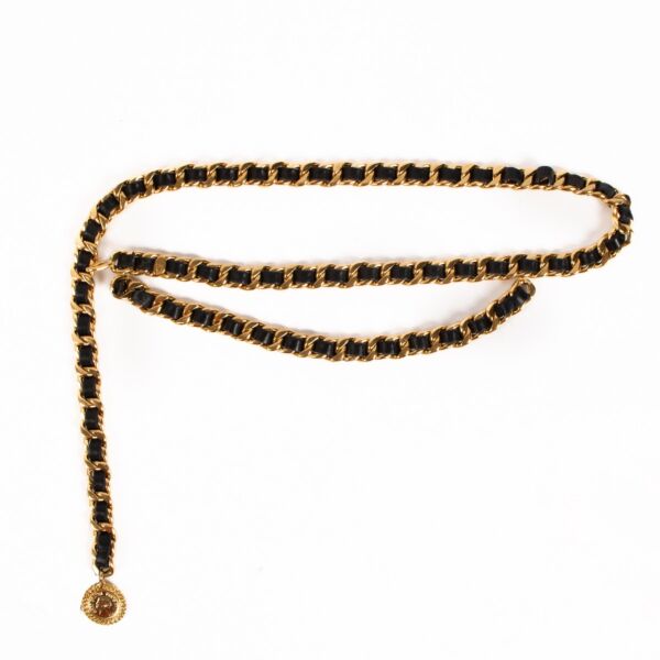 Chanel Vintage Gold Chain Medallion Belt