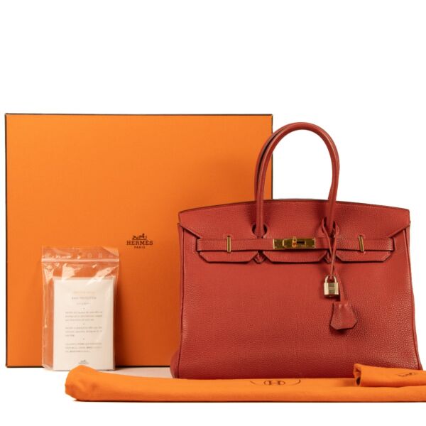 Hermes Cuivre Togo Birkin 35 GHW