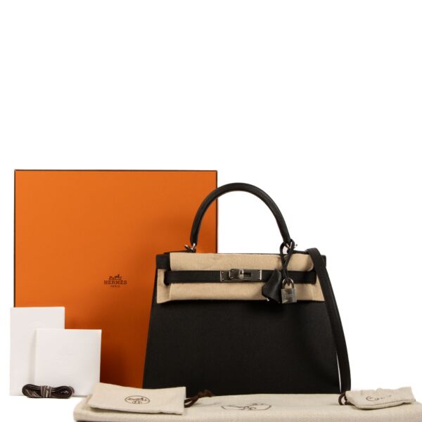 Hermès Kelly 28 Black Epsom PHW
