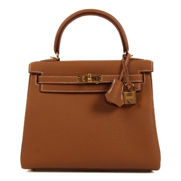 Hermes Kelly 28 Retourne Vert Rousseau Togo Gold Hardware