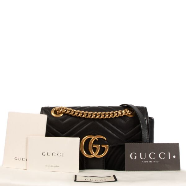 Gucci GG Marmont Mini Black Leather Bag