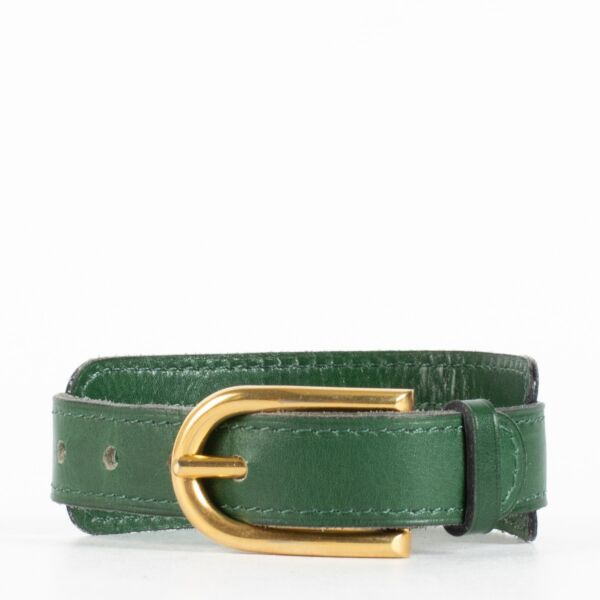 Authentic second-hand Delvaux Vintage Green Leather Bracelet  Bracelet on labellov.com