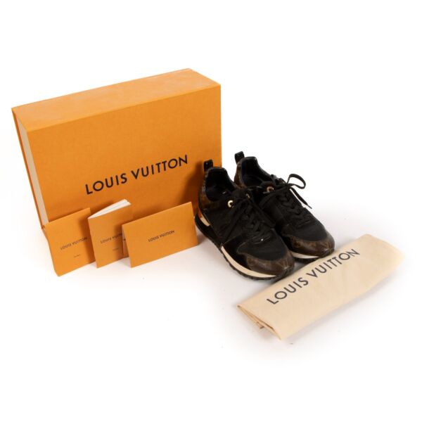 Louis Vuitton Run Away Monogram Black Sneakers - Size 37