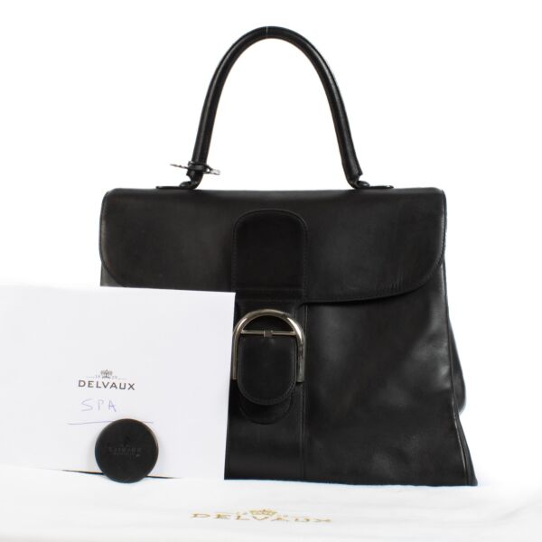 Delvaux Black Leather Brillant GM Souple Bag