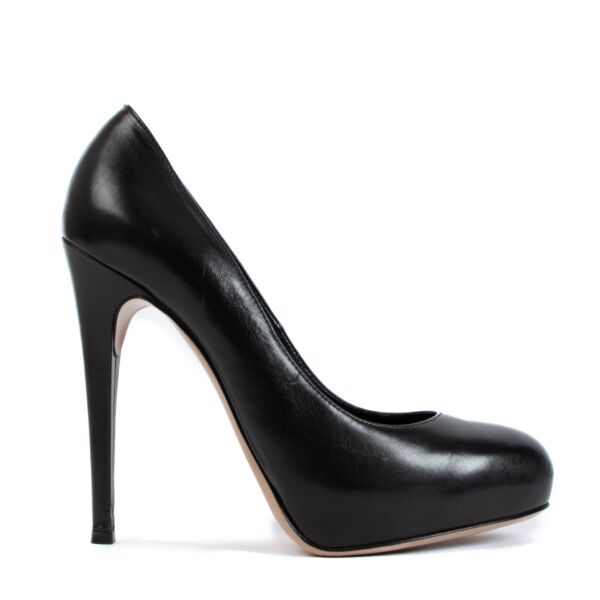 Gianvito Rossi Black Leather Platform Pumps