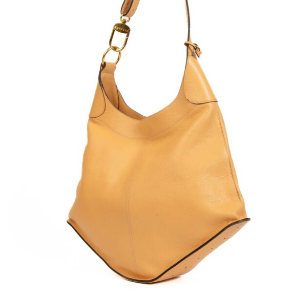 Delvaux Beige Satan Shoulder Bag 