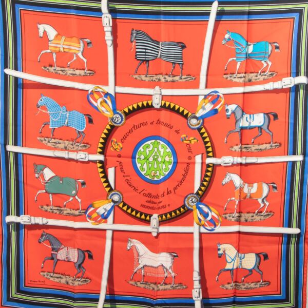 Hermès Couvertures Et Tenues De Jour Carré 90 Silk Scarf