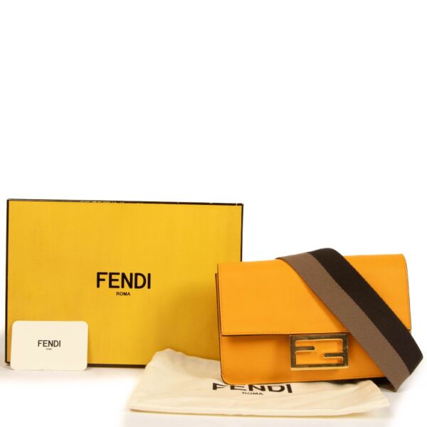 Fendi Clementine Flat Baguette Crossbody Bag