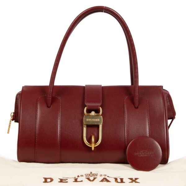Delvaux Lisse Burgundy Jumping Le Georges PM Bag