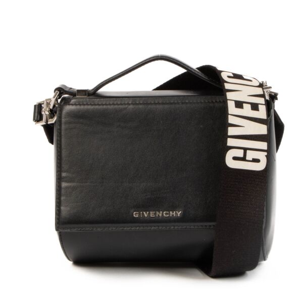 Givenchy Black Leather Mini Pandora Box Crossbody Bag