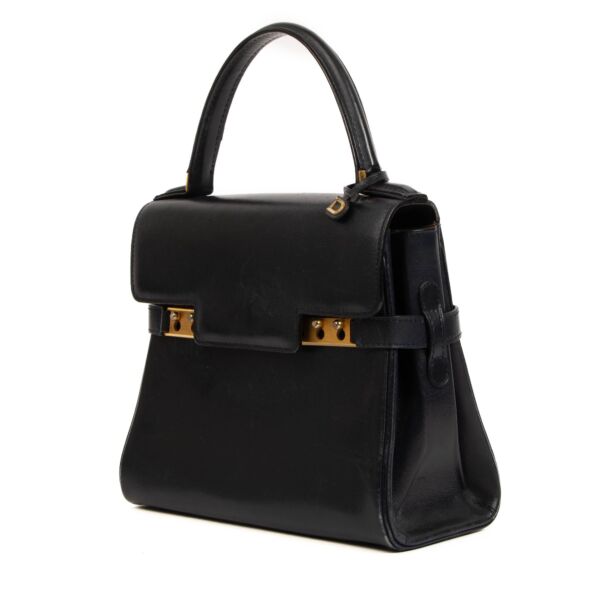 Delvaux Dark Blue Box Calf Vintage Tempête PM