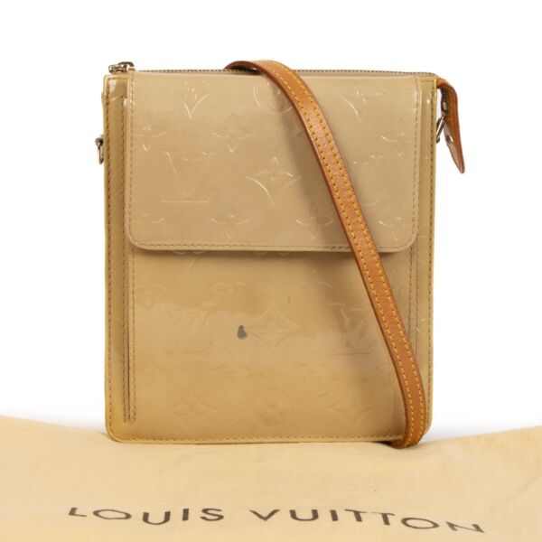 Louis Vuitton Crossbody Monogram Bronze Patent Leather Mott Long