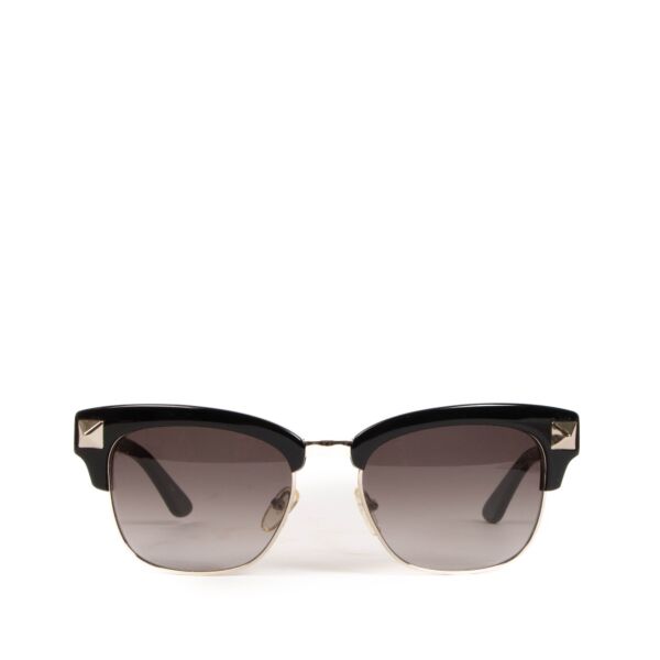 Valentino Black Acetate Sunglasses