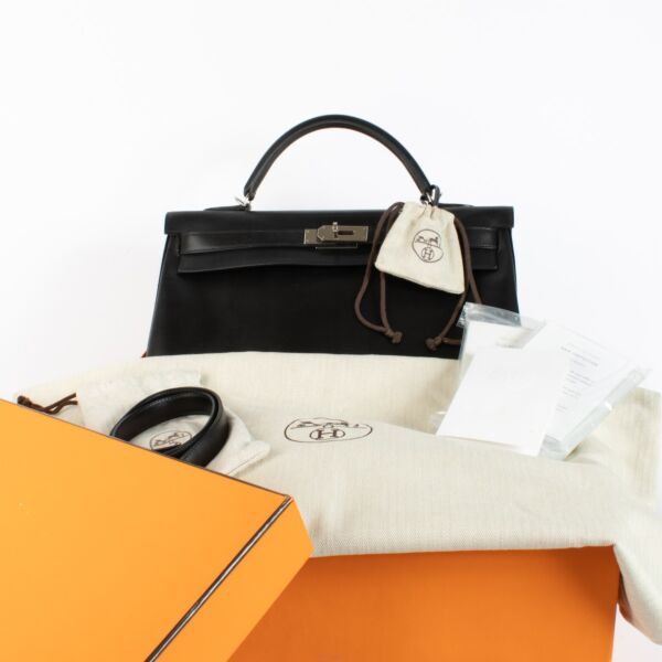 Hermès Kelly 40 Black Box PHW