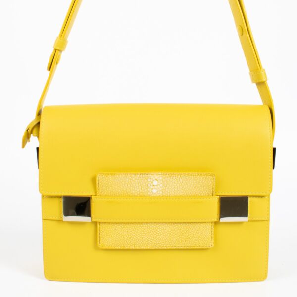 Delvaux Mimosa Galuchat/Polo Madame Shoulder Bag 