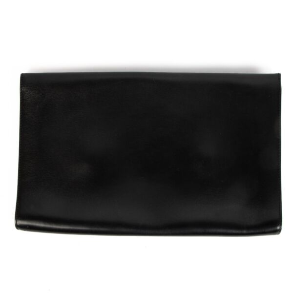 Delvaux Black Leather Clutch