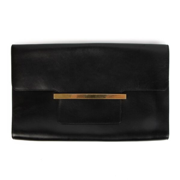 shop 100% authentic second hand Delvaux Black Leather Clutch on Labellov.com