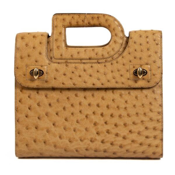 Delvaux Sahara Ostrich Emeraude PM
