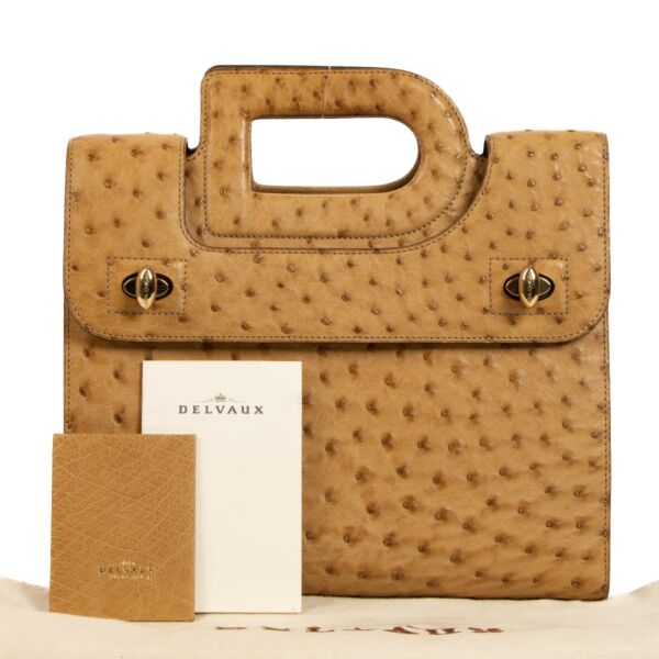 Delvaux Sahara Ostrich Emeraude PM