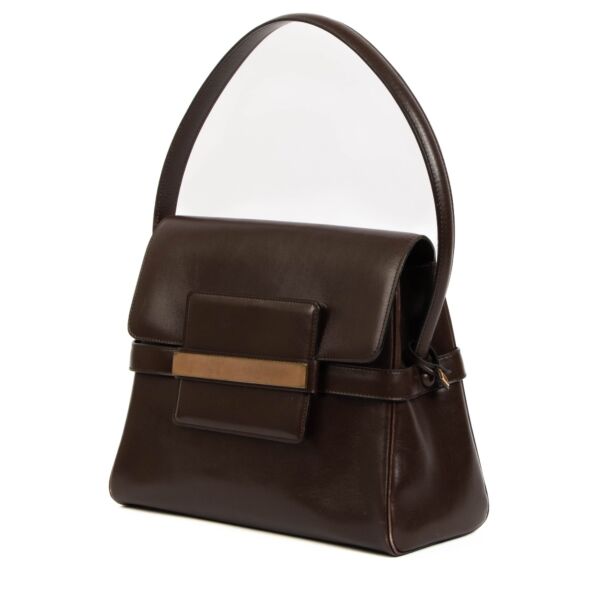 Delvaux Brown Smooth Leather Shoulder Bag