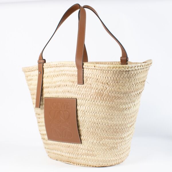 Loewe Large Raffia Basket Tote