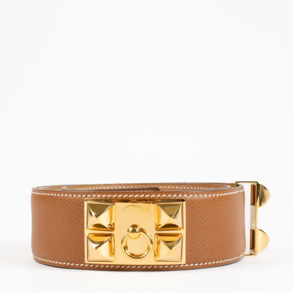 Shop 100% authentic second hand Hermès Gold Collier De Chien Belt on Labellov.com