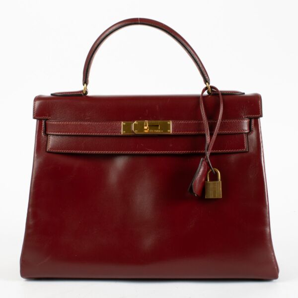 Hermès Vintage Kelly 32 Rouge H Box GHW