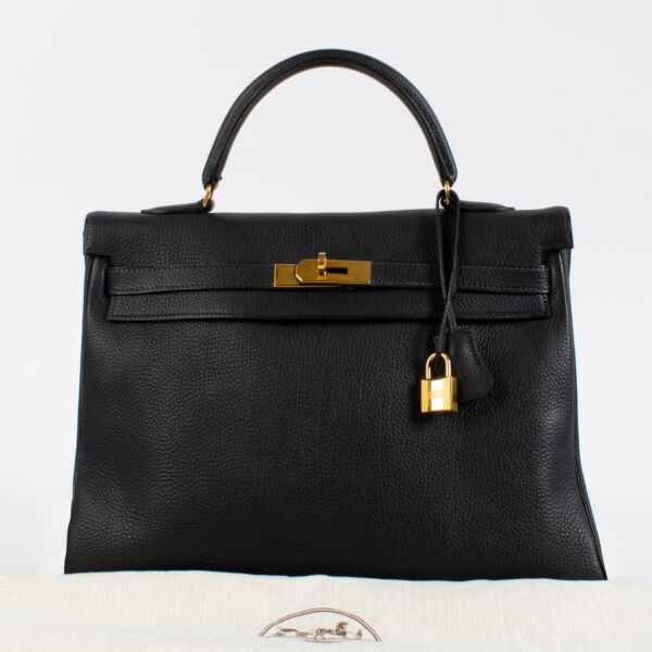 Hermès Kelly 35 Black Togo GHW