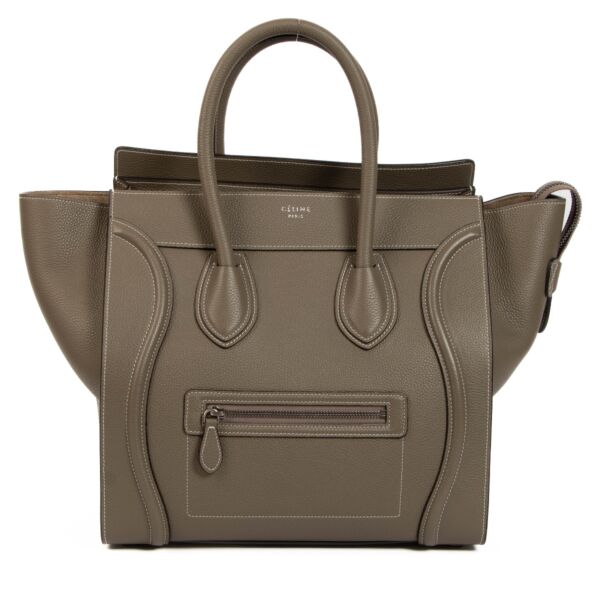 shop 100% authentic second hand Celine Grey Drummed Leather Mini Luggage Bag on Labellov.com