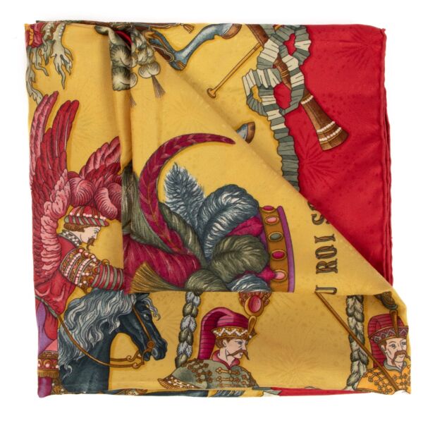 shop 100% authentic second hand Hermès Les Fêtes Du Roi Soleil Silk Scarf on Labellov.com