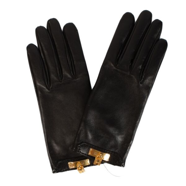 Hermès Black Soya Gloves