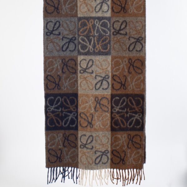 Shop 100% authentic secondhand Loewe Brown Blue Wool Scarf on Labellov.com