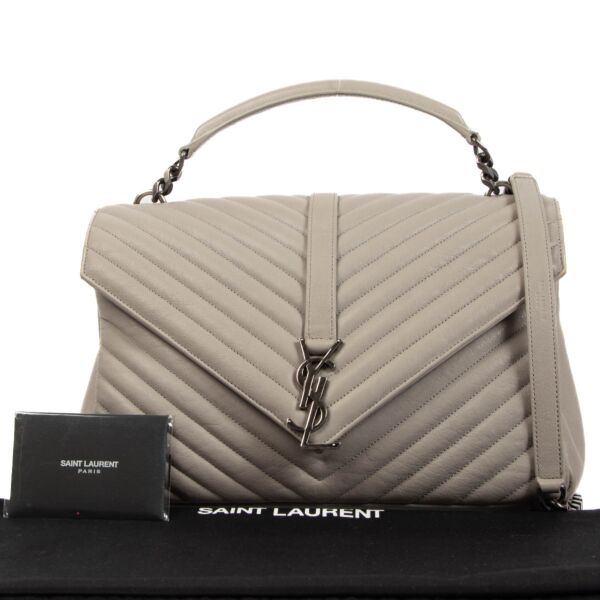 Saint Laurent Grey Large College Bag