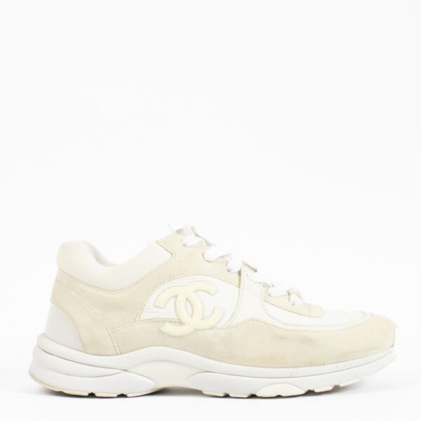 Chanel Men's Rev White CC Sneakers - Size 42