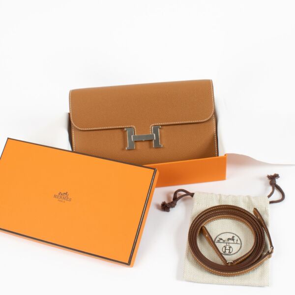 Hermès Constance To Go Wallet Gold Epsom PHW