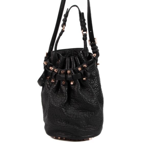 Alexander Wang Black Leather Diego Bucket Bag