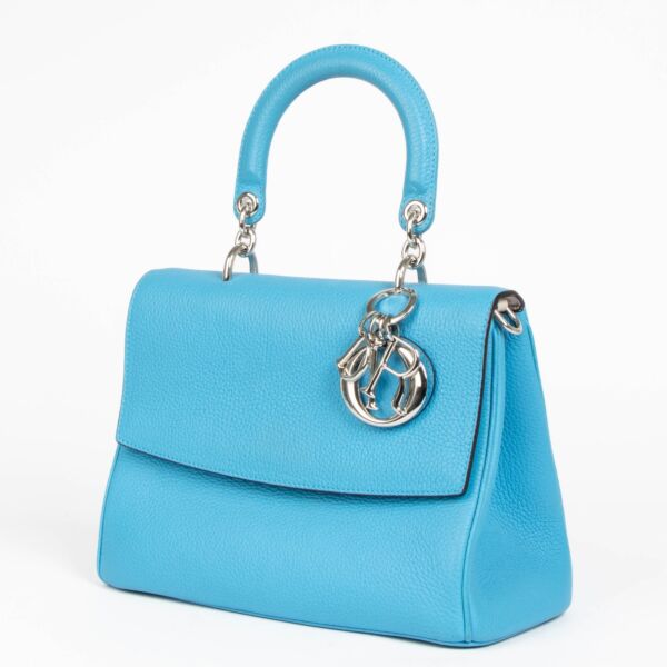 Christian Dior Blue Medium Be Dior Top Handle Bag
