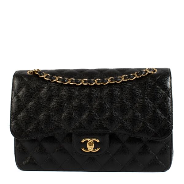 Chanel Black Caviar Leather Large Classic Bag