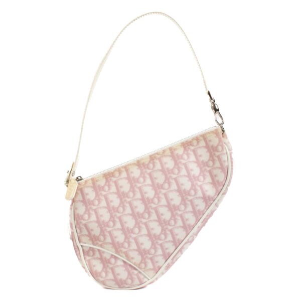 Christian Dior Pink Monogram Saddle Rodeo Pouch