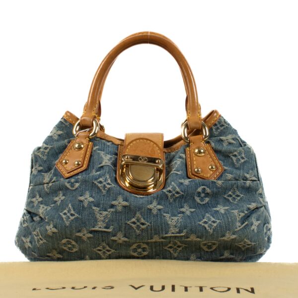 Louis Vuitton Monogram Denim Pleaty Top Handle Bag