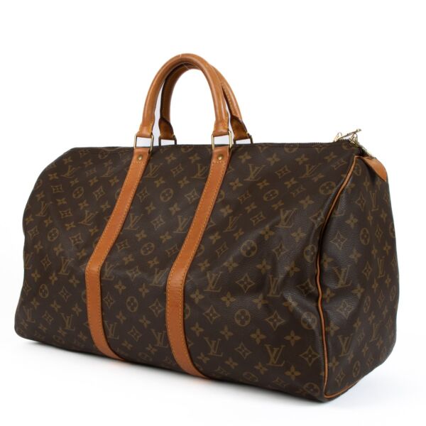 Louis Vuitton Monogram Canvas Keepall 50 Travel Bag