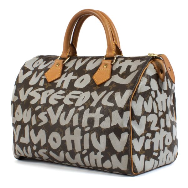 Louis Vuitton Stephen Sprouse White Monogram Graffiti Speedy 30 Bag