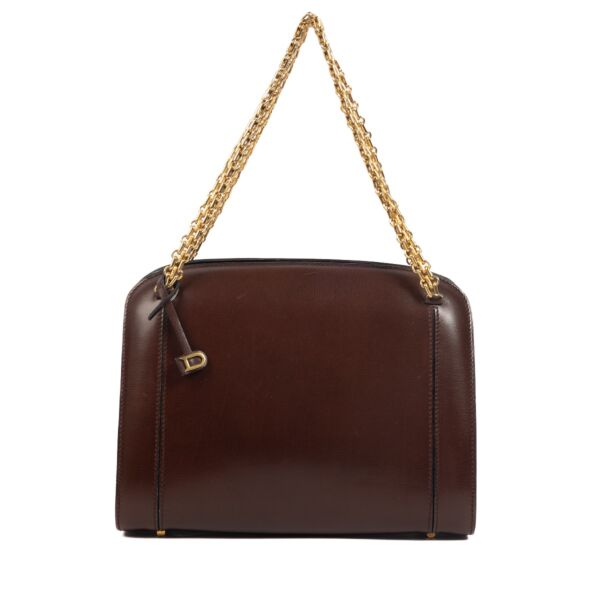 Shop safe online at Labellov in Antwerp, Brussels and Knokke this 100% authentic second hand Delvaux Brown Vintage Top handle