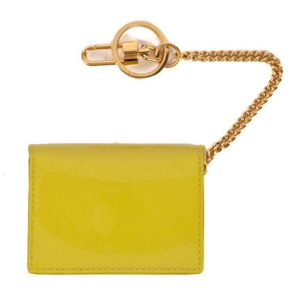 Delvaux Lime Patent Madame Bag Charm/Keychain