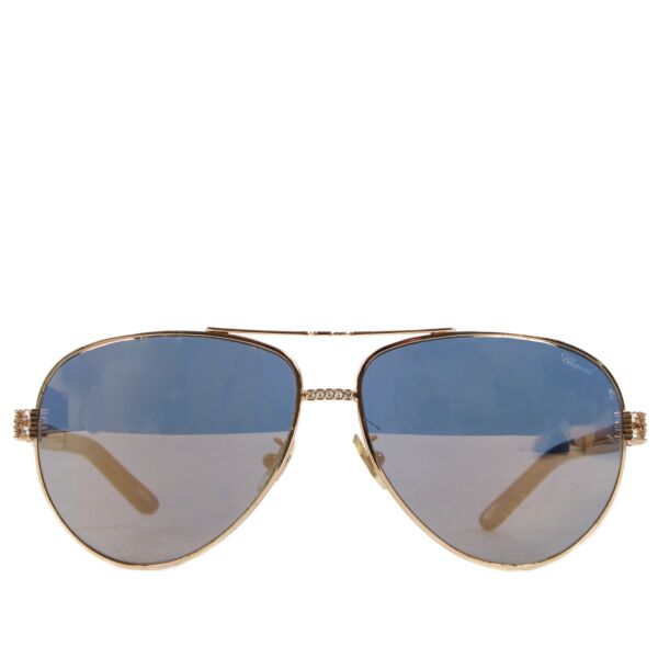 Chopard Crystal Embellished Aviator Sunglasses
